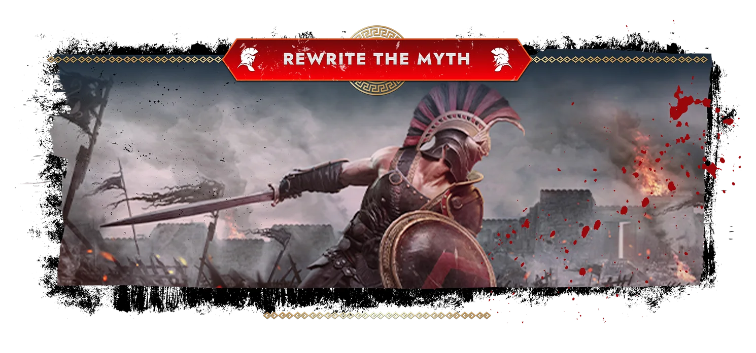 Achilles: Legends Untold, Keyart Combat Arena, Rewrite the Myth