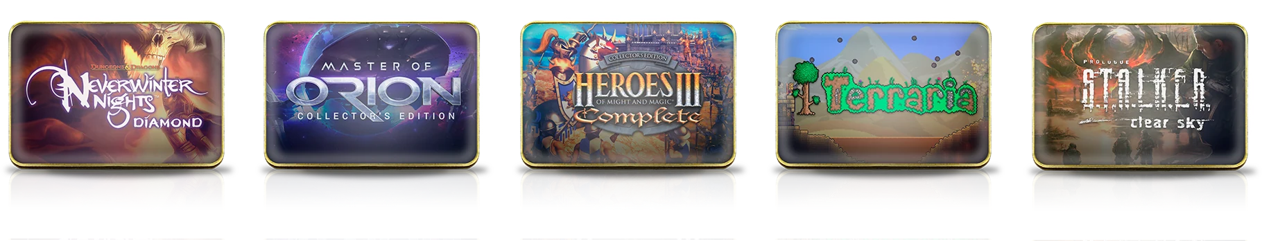 Karty kolekcjonerskie GOG, Neverwinter Nights, Master of Orion, Heroes III, Terraria, Stalker